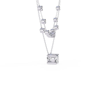 Ivana Jewels Necklaces Layered Diamond Solitaire Necklace