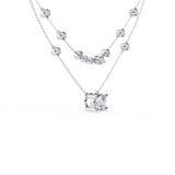 Ivana Jewels Necklaces Layered Diamond Solitaire Necklace
