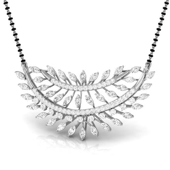Ivana Jewels Necklaces Marquise & Round Diamond Foliage  Mangalsutra