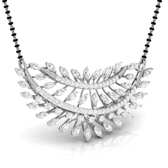 Ivana Jewels Necklaces Marquise & Round Diamond Foliage  Mangalsutra