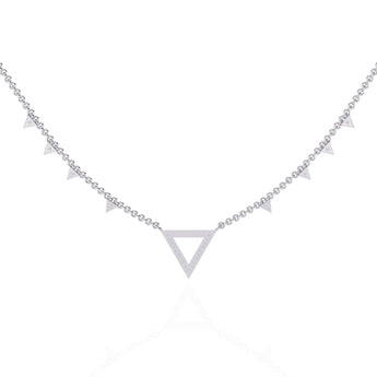 Ivana Jewels Necklaces Modern Triangle Diamond Necklace