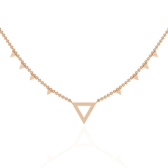 Ivana Jewels Necklaces Modern Triangle Diamond Necklace