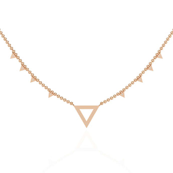 Ivana Jewels Necklaces Modern Triangle Diamond Necklace