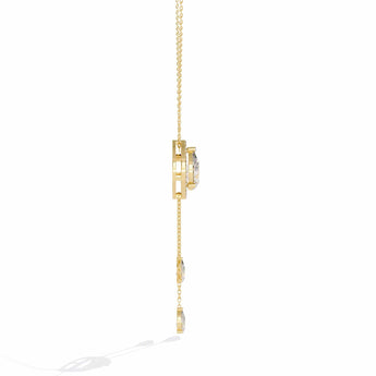 Ivana Jewels Necklaces Necklace with Pear-Shaped Crystal Pendant and Dangling Drops