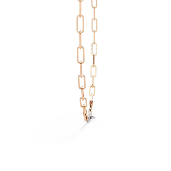 Ivana Jewels Necklaces Paperclip Chain Necklace with Diamond Bar