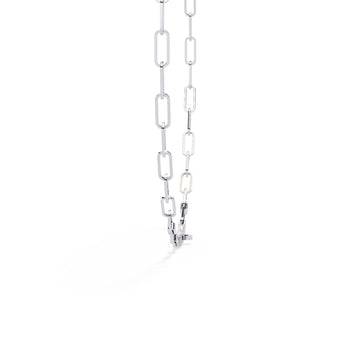 Ivana Jewels Necklaces Paperclip Chain Necklace with Diamond Bar
