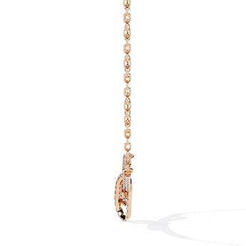 Ivana Jewels Necklaces Pave Diamond Bow Knot Pendant Necklace