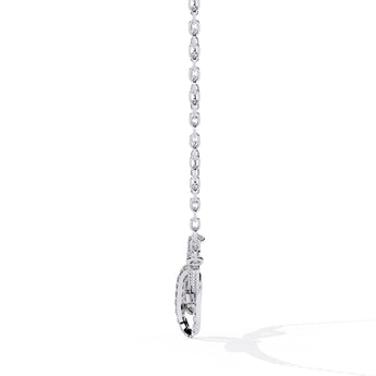 Ivana Jewels Necklaces Pave Diamond Bow Knot Pendant Necklace