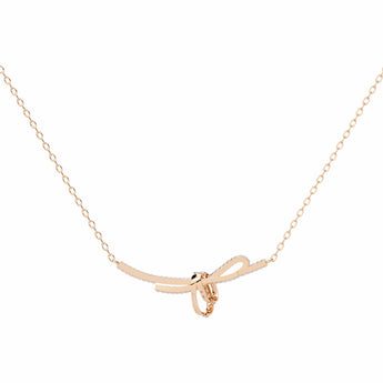 Ivana Jewels Necklaces Pave Diamond Bow Knot Pendant Necklace