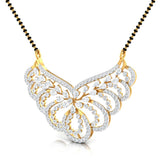 Ivana Jewels Necklaces Pear & Round Cut Diamond Encrusted Floral Pendant