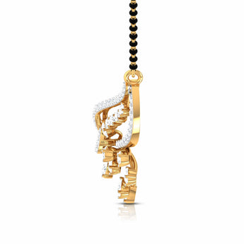 Ivana Jewels Necklaces Pear & Round Diamond Fluttering Mangalsutra
