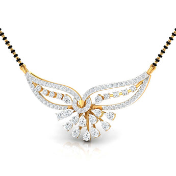 Ivana Jewels Necklaces Pear & Round Diamond Fluttering Mangalsutra