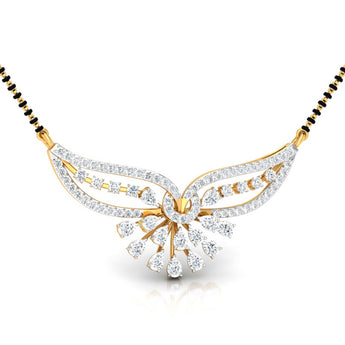 Ivana Jewels Necklaces Pear & Round Diamond Fluttering Mangalsutra