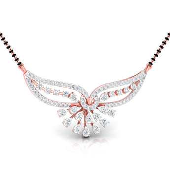 Ivana Jewels Necklaces Pear & Round Diamond Fluttering Mangalsutra