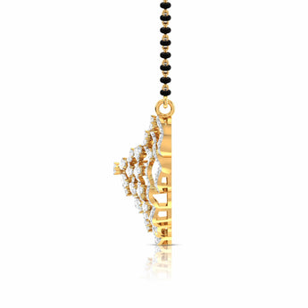 Ivana Jewels Necklaces Pear & Round Diamond Tiered Mangalsutra