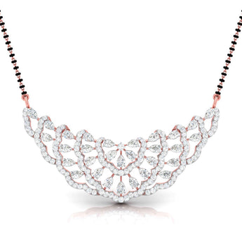 Ivana Jewels Necklaces Pear & Round Diamond Tiered Mangalsutra