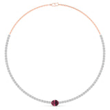 Ivana Jewels Necklaces Rose Gold / 14KT 3.30 Carat Emerald Center Solitaire Diamond Necklace