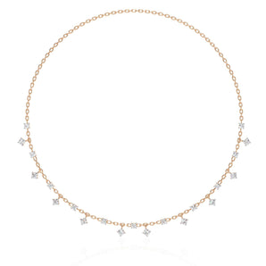 Ivana Jewels Necklaces Rose Gold / 14KT Delicate Stone Drop Choker
