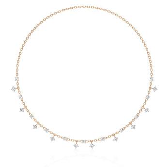 Ivana Jewels Necklaces Rose Gold / 14KT Delicate Stone Drop Choker