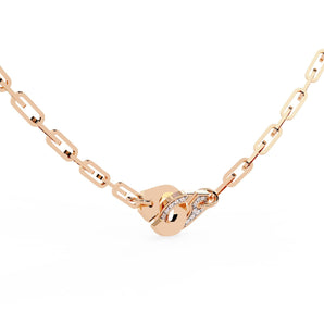 Ivana Jewels Necklaces Rose Gold / 14KT Diamond Handcuff Necklace