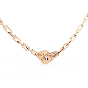 Ivana Jewels Necklaces Rose Gold / 14KT Diamond Handcuff Necklace