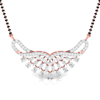 Ivana Jewels Necklaces Rose Gold / 14KT Fancy & Round Diamond Butterfly Pendant