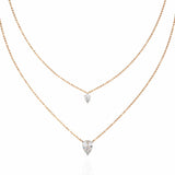 Ivana Jewels Necklaces Rose Gold / 14KT Layered Teardrop Necklace