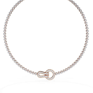 Ivana Jewels Necklaces Rose Gold / 14KT Modern Chain Bracelet with Geometric Clasp
