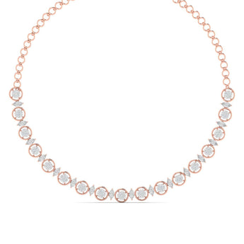Ivana Jewels Necklaces Rose Gold / 14KT Party Wear Diamond Necklace