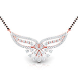 Ivana Jewels Necklaces Rose Gold / 14KT Pear & Round Diamond Fluttering Mangalsutra