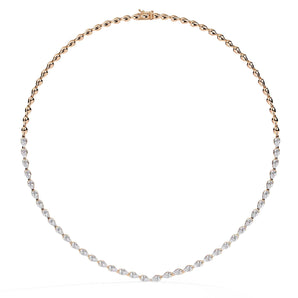 Ivana Jewels Necklaces Rose Gold / 14KT Pear-Shaped Diamond Tennis Necklace