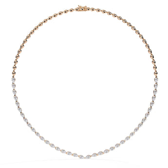 Ivana Jewels Necklaces Rose Gold / 14KT Pear-Shaped Diamond Tennis Necklace