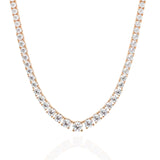 Ivana Jewels Necklaces Rose Gold / 14KT Round and Square Empty Setting Tennis Necklace
