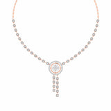 Ivana Jewels Necklaces Rose Gold / 14KT Round Diamond Pendant Y-Necklace