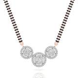 Ivana Jewels Necklaces Rose Gold / 14KT Three Circle Of Round Diamond Mangal sutra Pendant