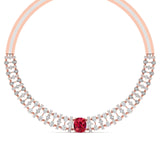 Ivana Jewels Necklaces Rose Gold / 14KT Unique Ruby and Diamond Choker