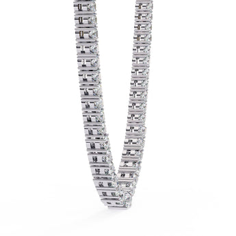 Ivana Jewels Necklaces Round and Square Empty Setting Tennis Necklace