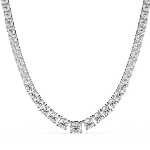 Ivana Jewels Necklaces Round and Square Empty Setting Tennis Necklace