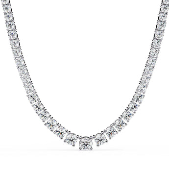 Ivana Jewels Necklaces Round and Square Empty Setting Tennis Necklace