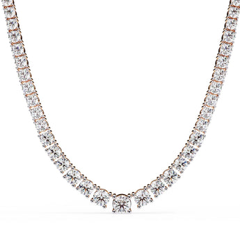Ivana Jewels Necklaces Round and Square Empty Setting Tennis Necklace