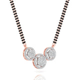 Ivana Jewels Necklaces Three Circle Of Round Diamond Mangal sutra Pendant
