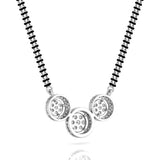 Ivana Jewels Necklaces Three Circle Of Round Diamond Mangal sutra Pendant