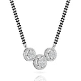 Ivana Jewels Necklaces Three Circle Of Round Diamond Mangal sutra Pendant