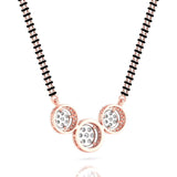 Ivana Jewels Necklaces Three Circle Of Round Diamond Mangal sutra Pendant