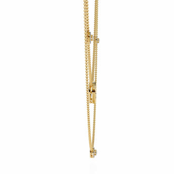 Ivana Jewels Necklaces Triple Layer Chain Necklace with Circles