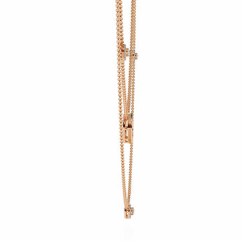 Ivana Jewels Necklaces Triple Layer Chain Necklace with Circles