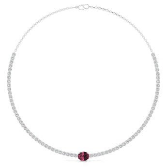 Ivana Jewels Necklaces White Gold / 14KT 3.30 Carat Emerald Center Solitaire Diamond Necklace