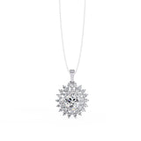 Ivana Jewels Necklaces White Gold / 14KT Celestial Sun Medallion Necklace