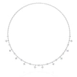 Ivana Jewels Necklaces White Gold / 14KT Delicate Stone Drop Choker