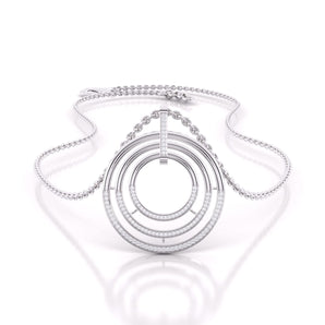 Ivana Jewels Necklaces White Gold / 14KT Diamond Circlet Pendant